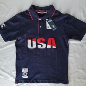 U.S. Polo ASSN. Boy's Polo Shirt, Red White And Blue, Size 6 (NWT!)